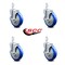 Service Caster Assure Parts 190PUBPRC4P Replacement Caster Set with Brakes, 4PK ASS-SCC-SQ20S514-PPUB-BLUE-TLB-34-4 - alternate 4